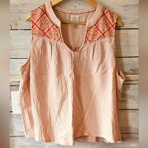 Knox Rose Pink Bohemian Muslim Like Tank Top Size XL
